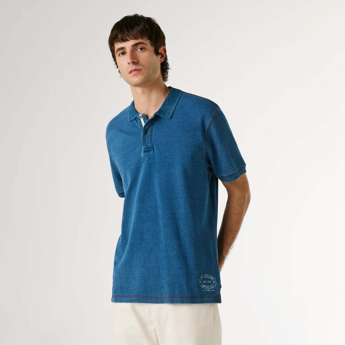 Polo Coupe Regular En Piqué bleu indigo, PEPE JEANS