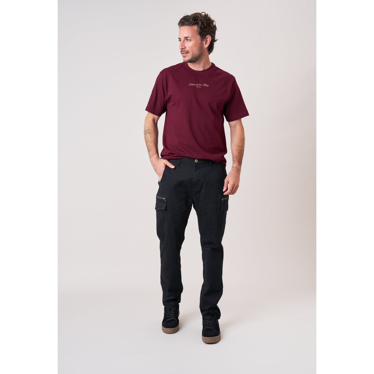 Pantalon regular homme en coton DANASON black, DEELUXE