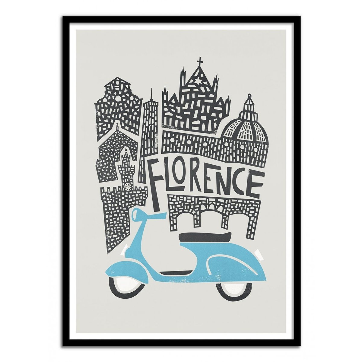 Affiche d'art - Florence - Fox and Velvet bleu, WALL EDITIONS