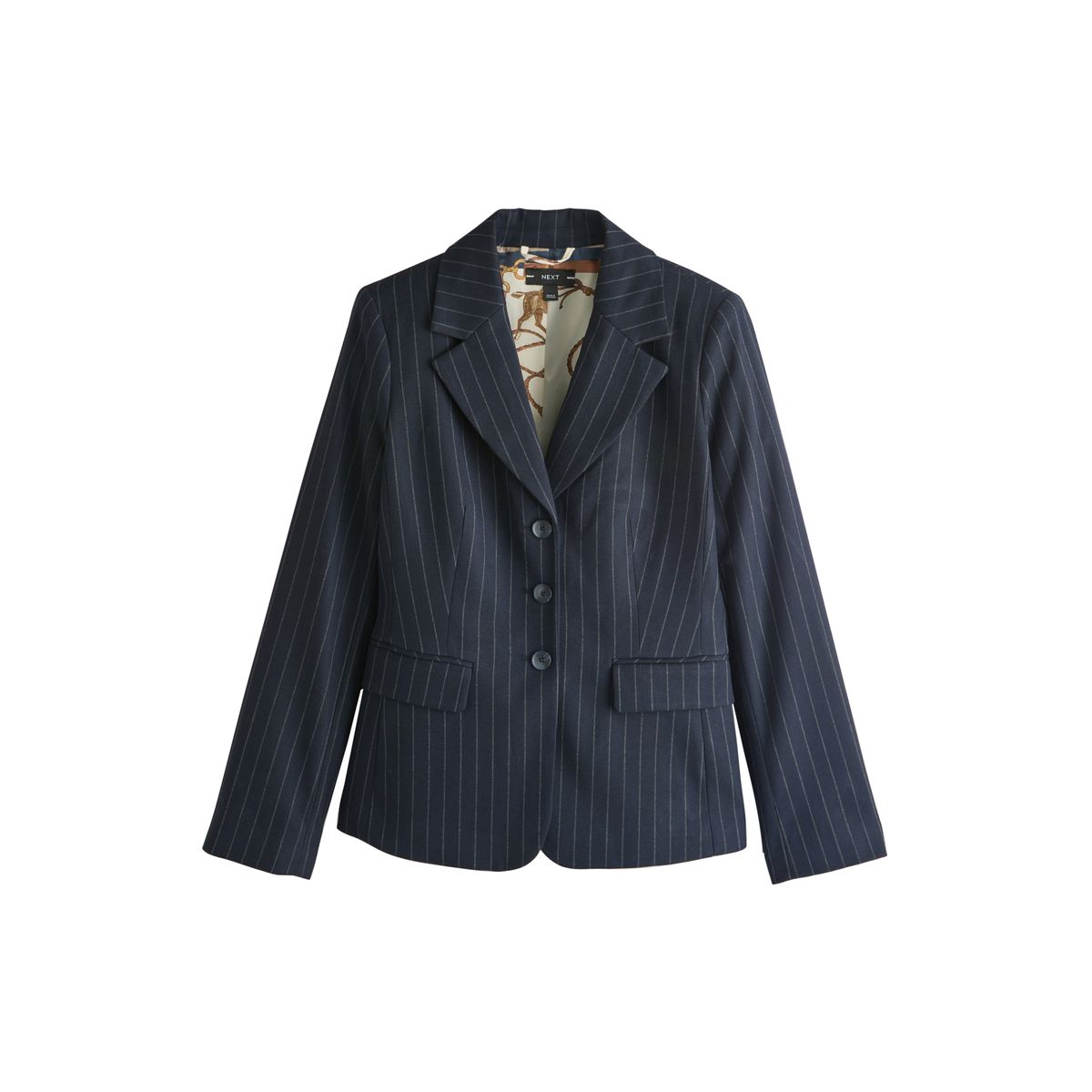 Blazer à boutonnage droit et fines rayures bleu marine à rayures, NEXT