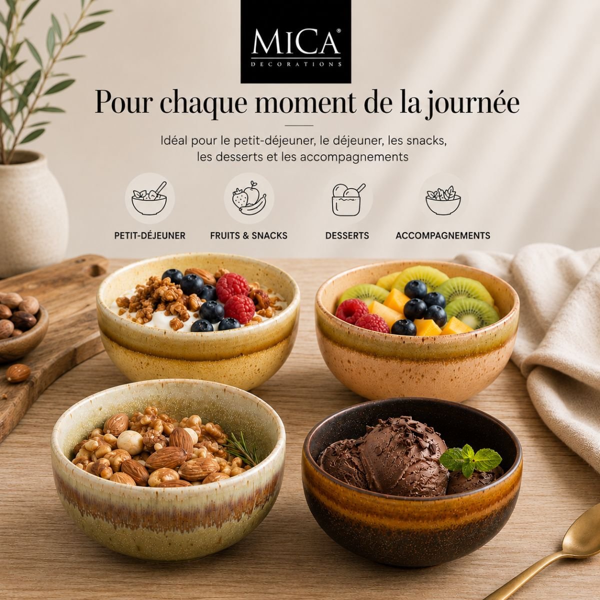 Petits bols BRINO rose, MICA DECORATIONS