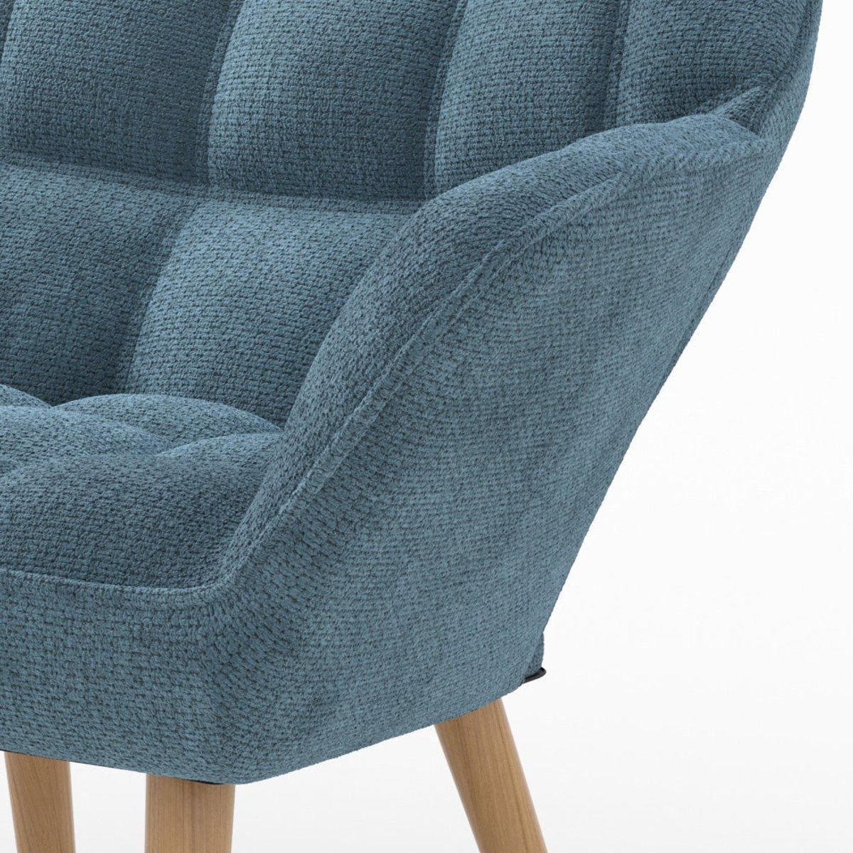 Fauteuil en tissu - SIMBA bleu, MAISON PAVANE