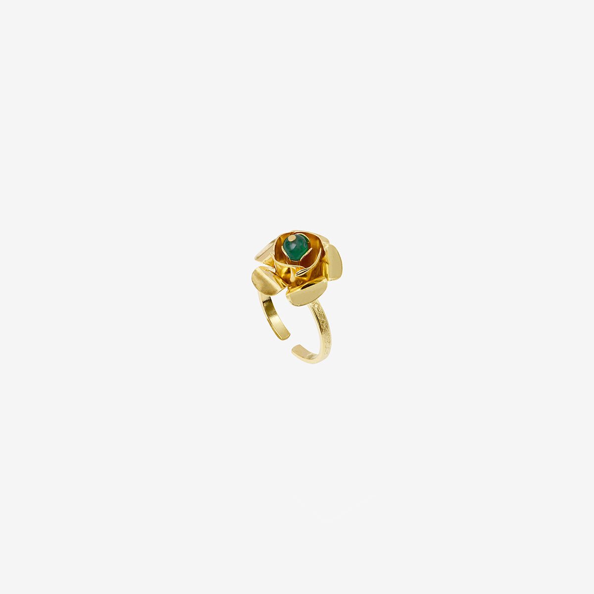 Bague frida agate verte vert, CAROLINE NAJMAN