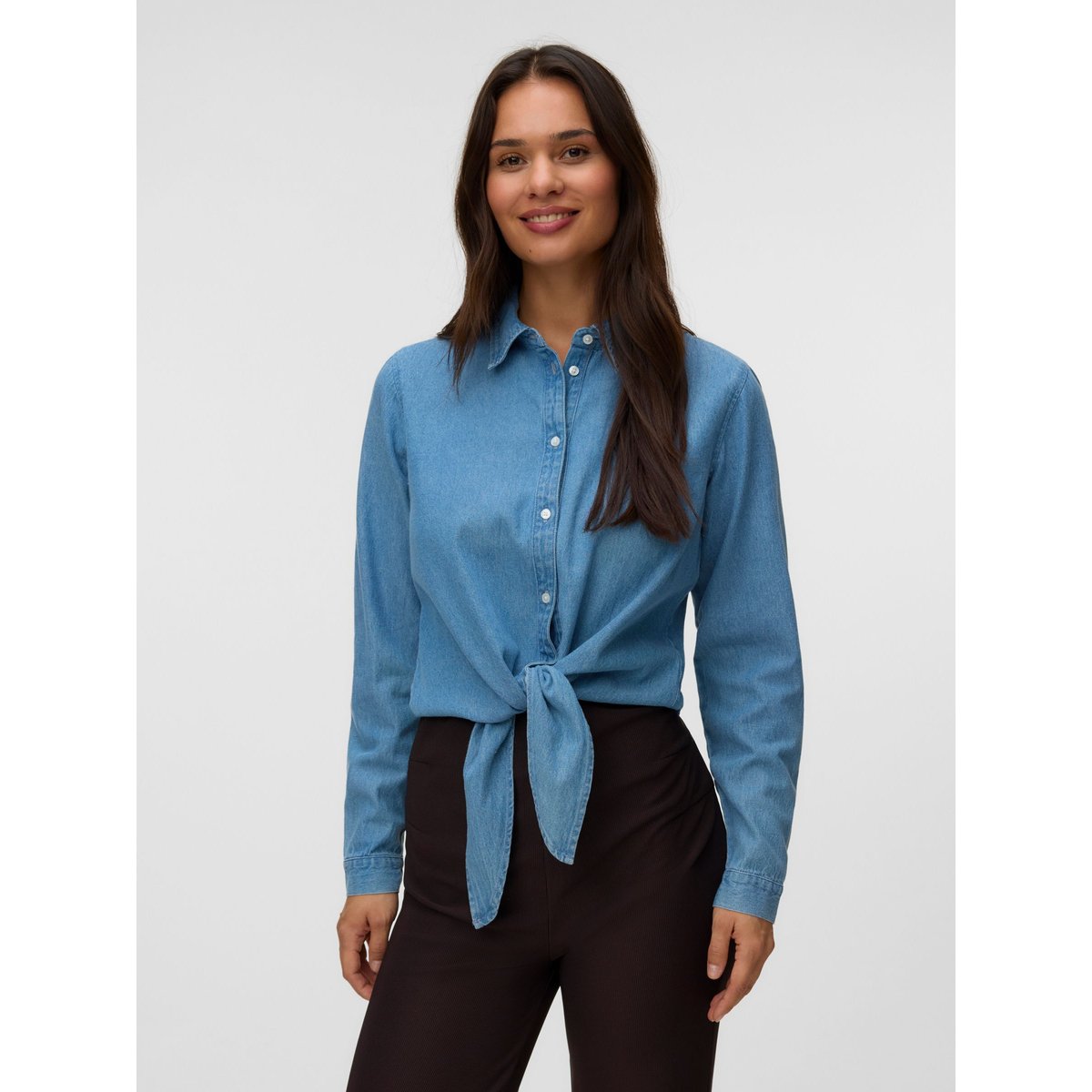 Chemise En Denim light blue denim, MAMA LICIOUS