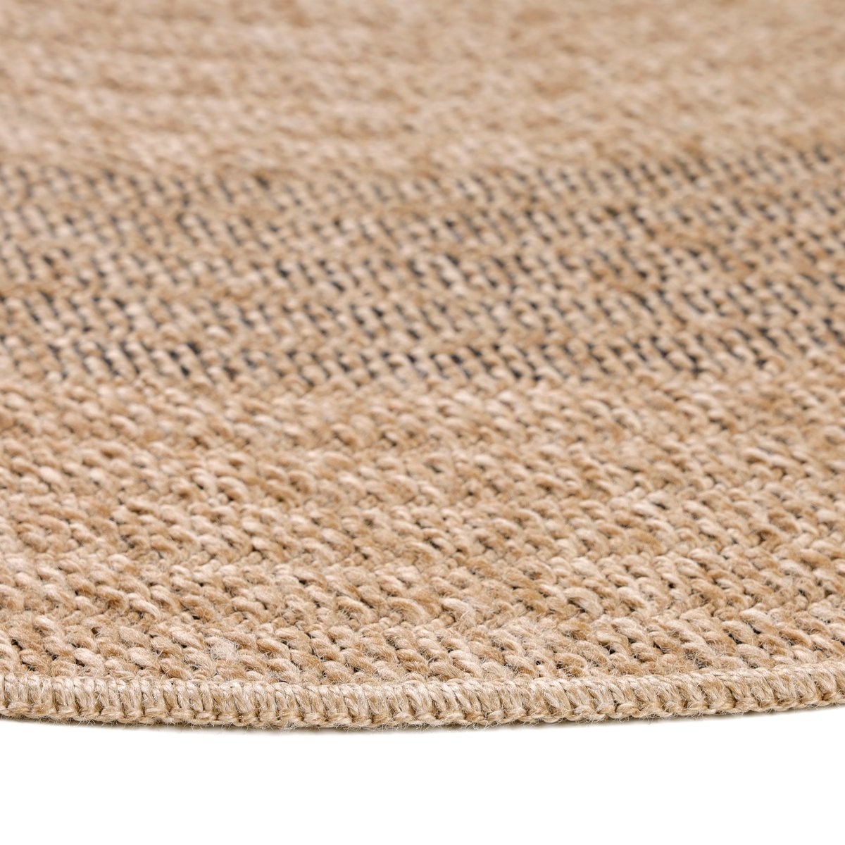 Tapis extérieur rond bicolore COMILLA noir, NAZAR RUGS