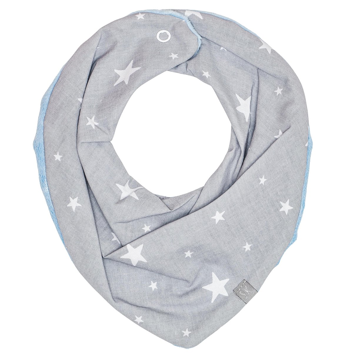 Bandana cache-cou réversible STELLA gris/bleu, SEVIRA KIDS
