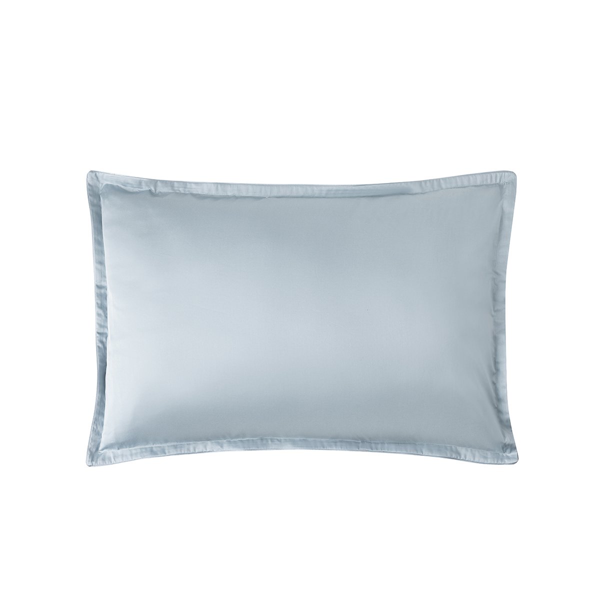Taie d'oreiller imprimée en satin de coton bio, CUEILLETTE bleu baltique, ALEXANDRE TURPAULT