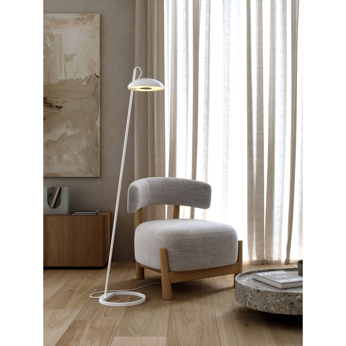 Lampadaire Irrégulier et Minimaliste en Métal, VERSALE blanc, DESIGN FOR THE PEOPLE