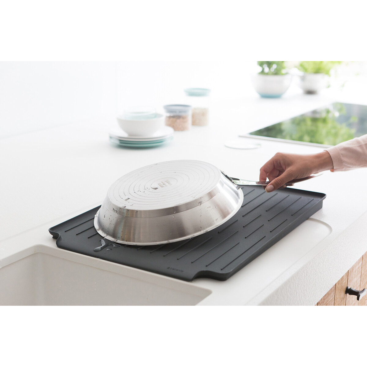 Égouttoir à vaisselle 117404 gris foncé, BRABANTIA