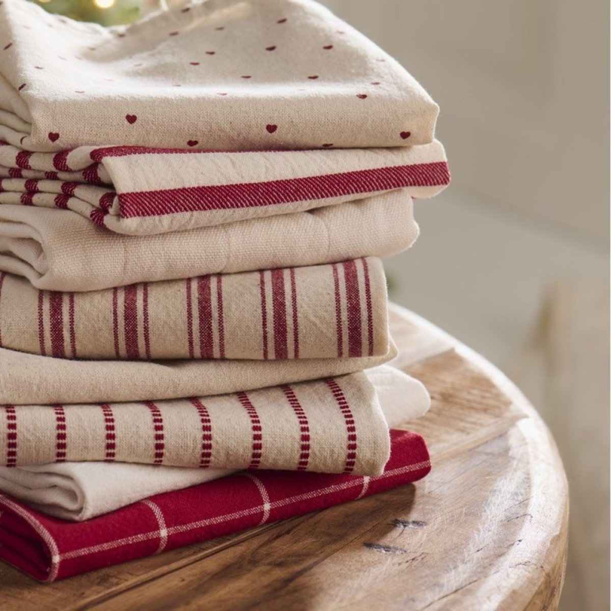 Torchon de cuisine coton carreaux Silja rouge, IB LAURSEN