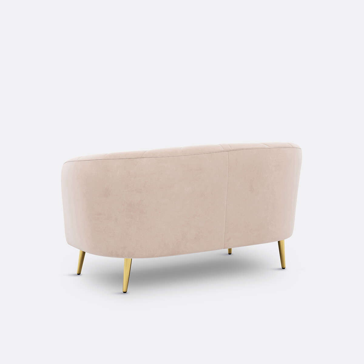 Sofa Leone, 2/3-Sitzer, Samt pastellrosa, LA REDOUTE INTERIEURS