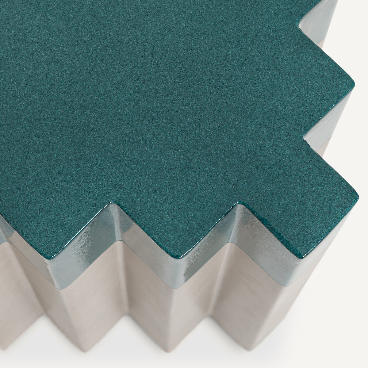 Bout de canapé de jardin carré, en composite de ciment, GRAPHIR bleu océan, AM.PM