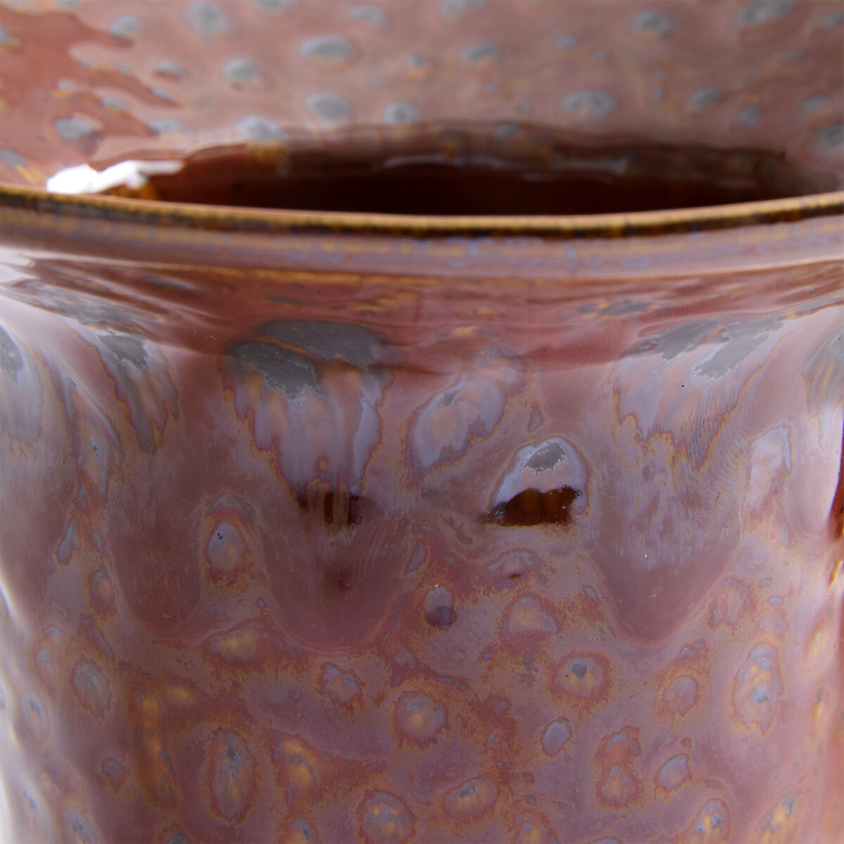 Vase en céramique émaillée, MESSINE bordeaux, AM.PM