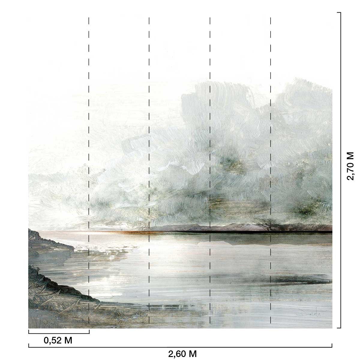 Papier peint voile de brume intissé, HEXOA