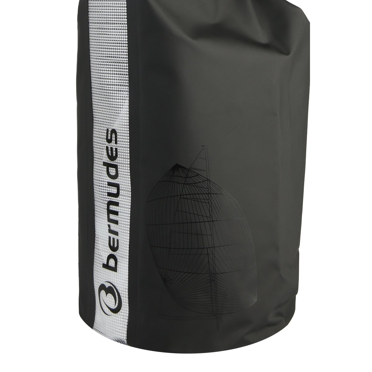 Sac tube étanche 10L KAOLIN noir, BERMUDES
