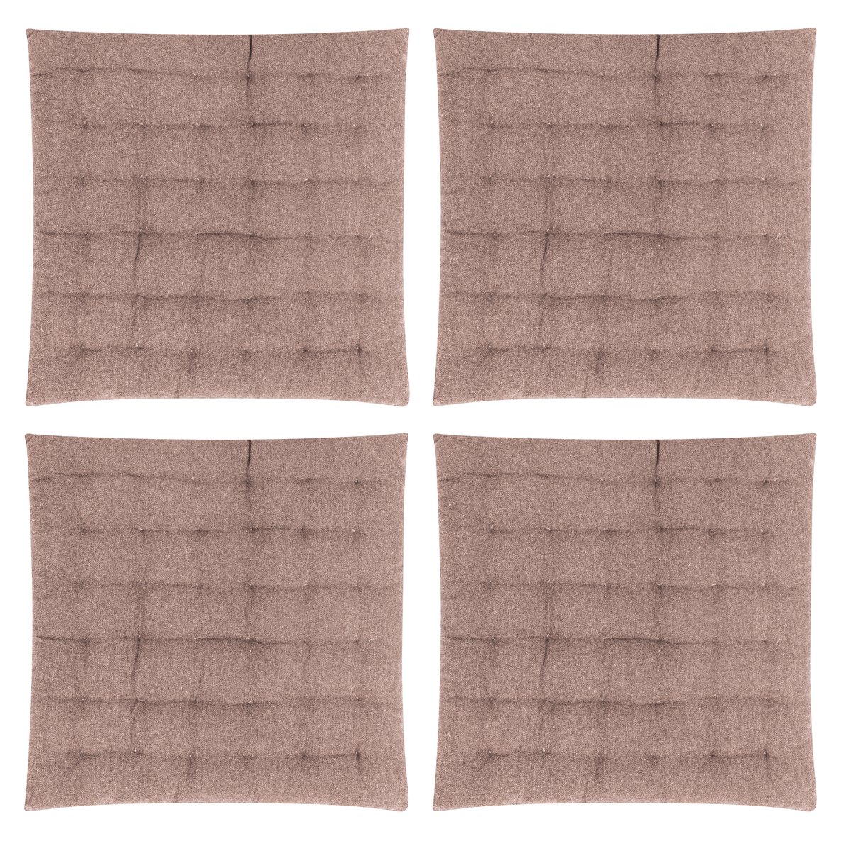Galettes de chaise capitonées FREYA -lot de 4 vieux rose, MAGMA HEIMTEX