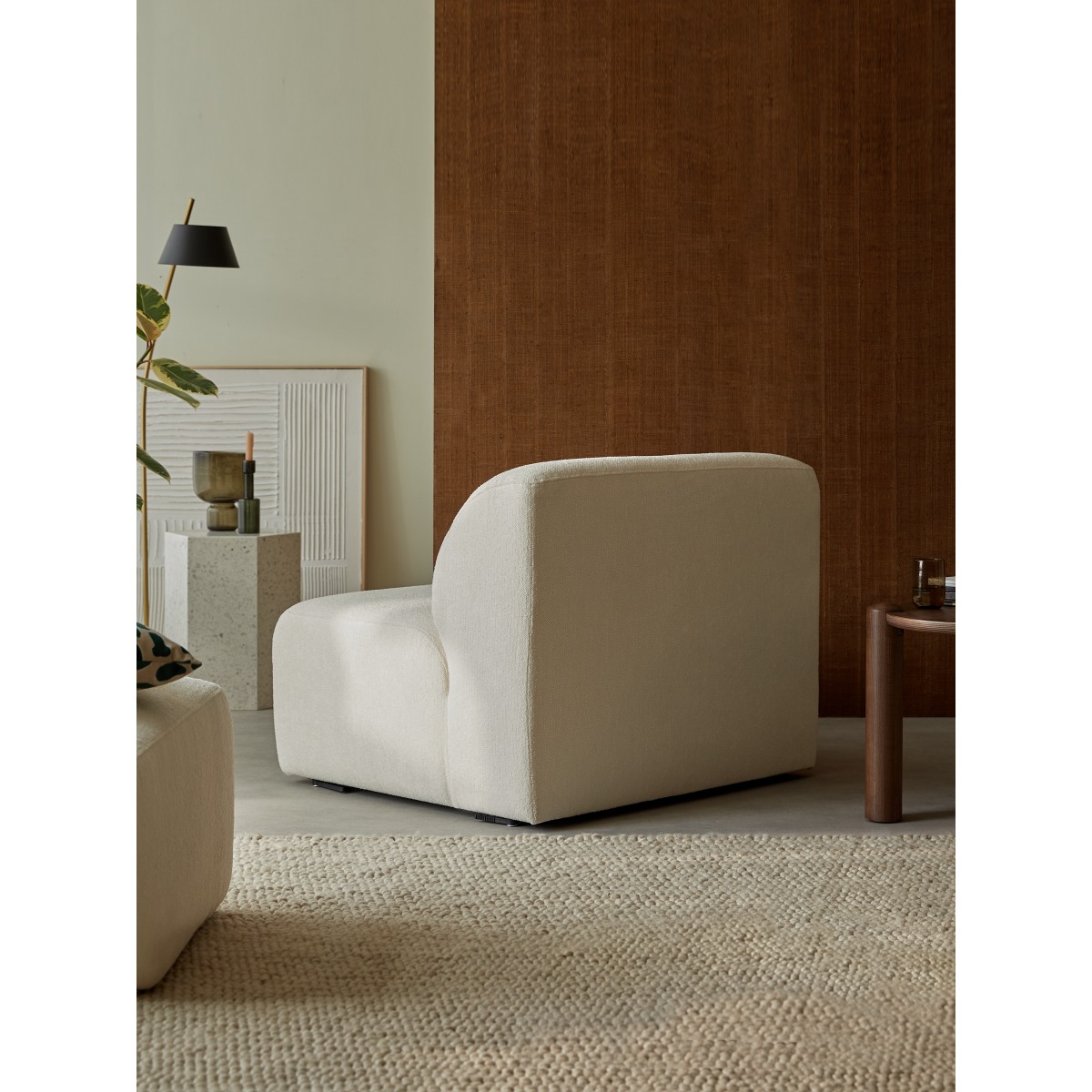 Canapé droit en Tissu, VÉNUS beige, TIKAMOON