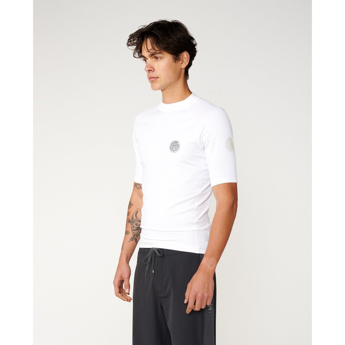 T-shirt anti-UV à manches courtes ICONS UPF Brushed white, RIP CURL