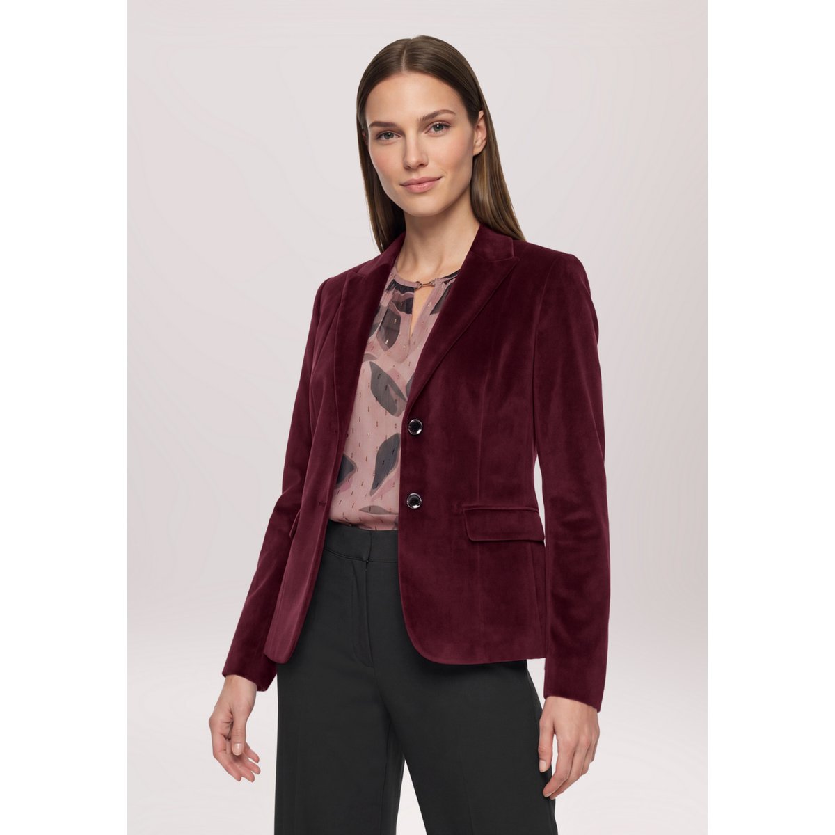 Blazer court à manches longues maroon banner, BETTY BARCLAY