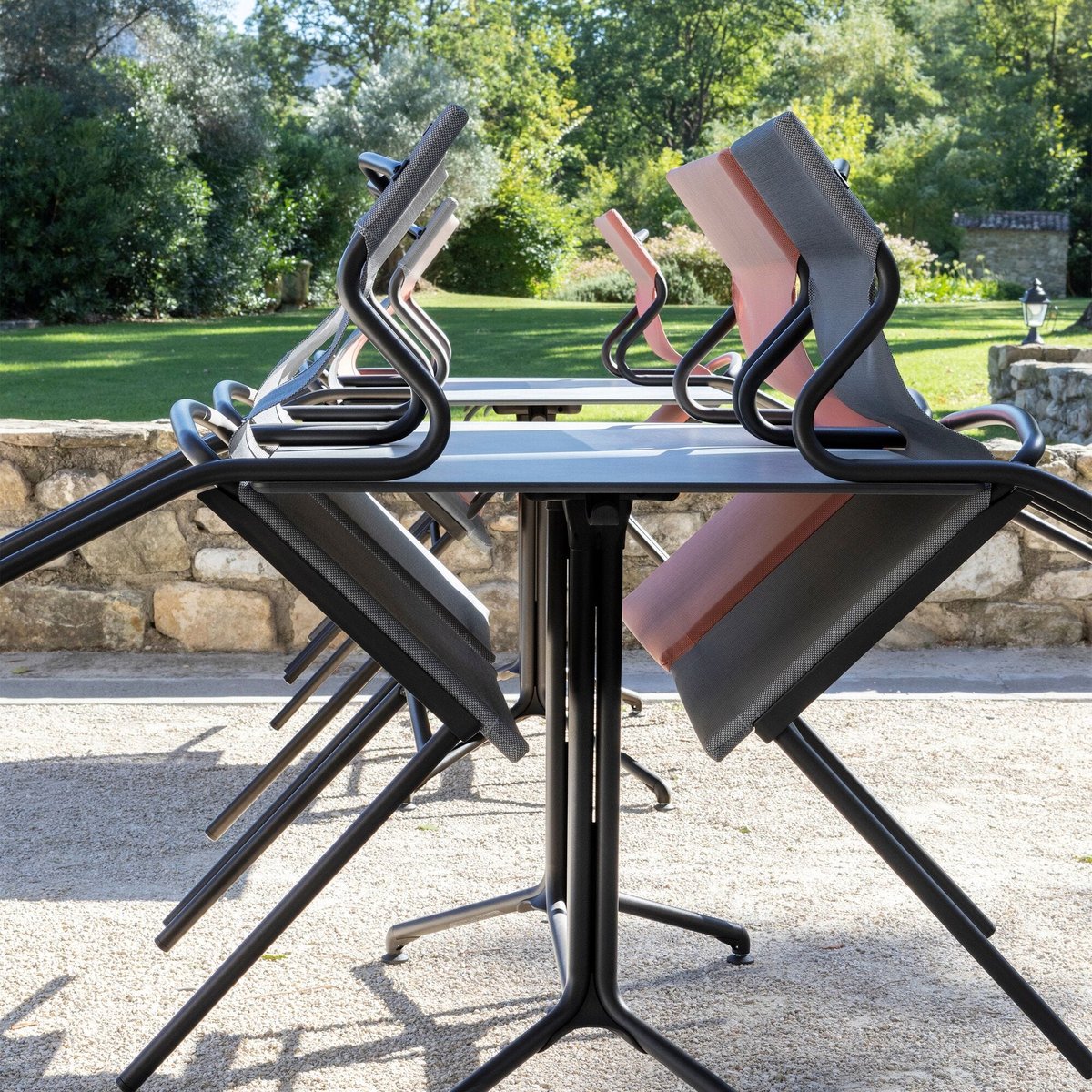 Fauteuil assise grand confort - HORIZON pearl tube noir, LAFUMA MOBILIER