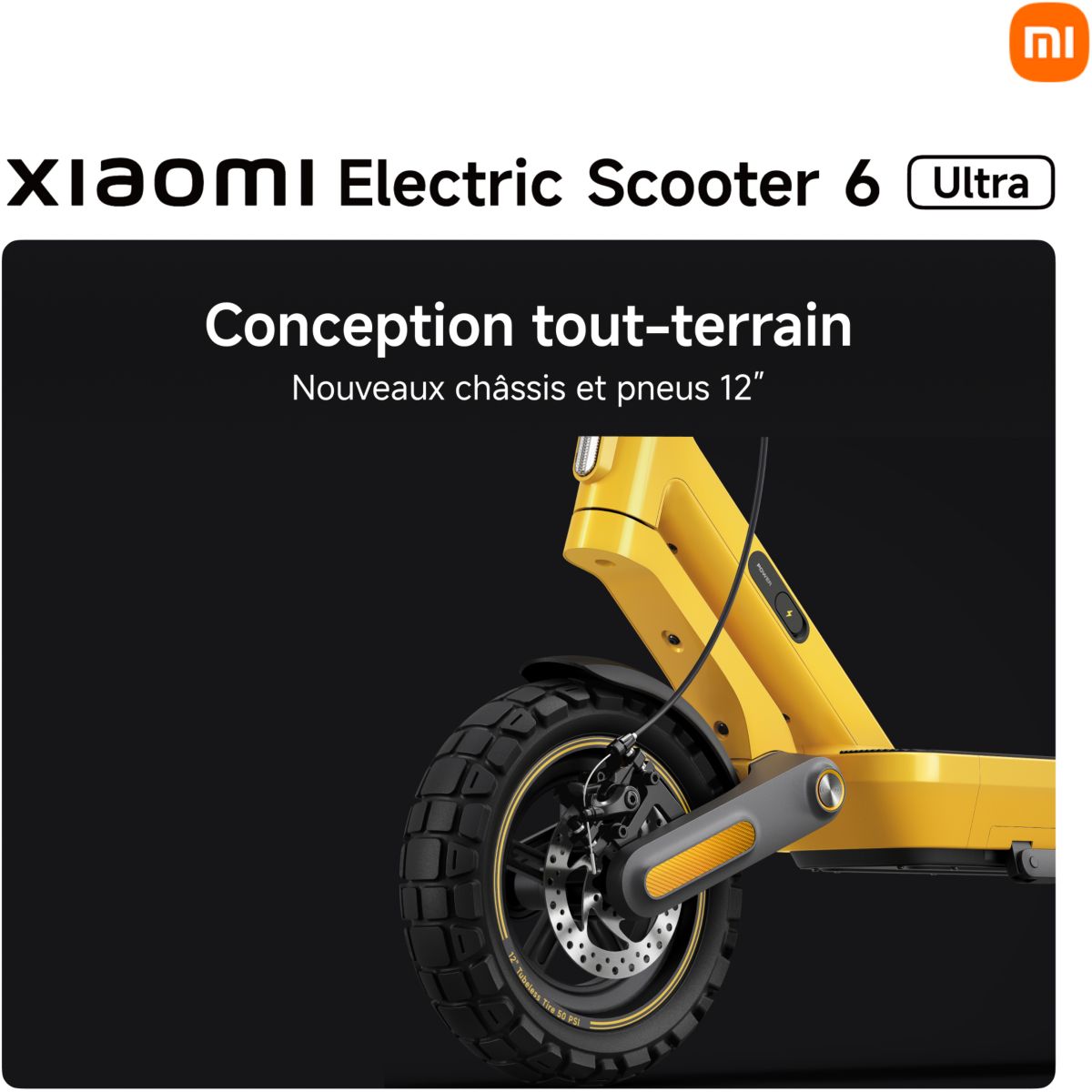 Trottinette électrique Electric Scooter 6 Ultra Jaune noir, XIAOMI