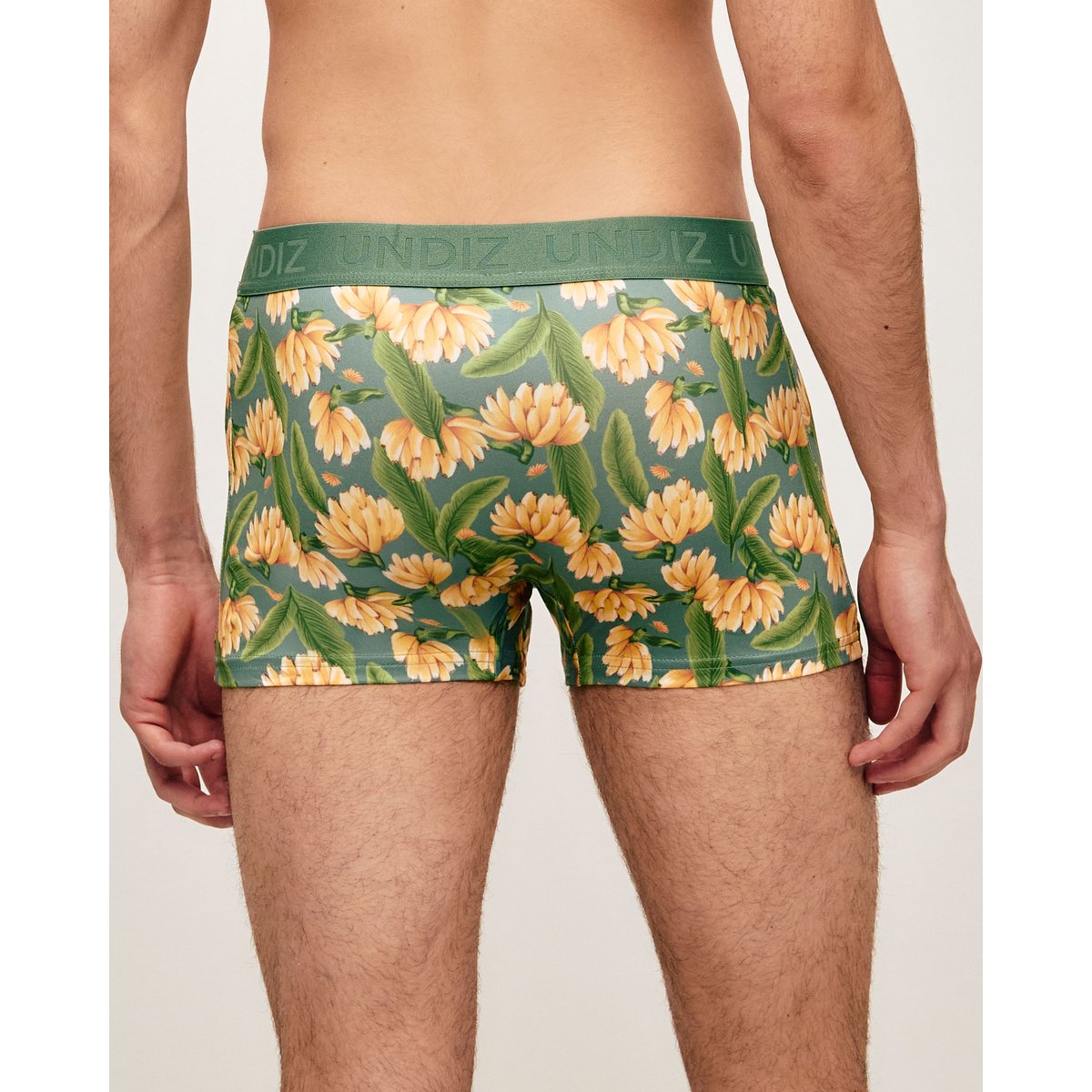 Boxer en microfibre motifs bananes REPEATIZ BANAB vert, UNDIZ