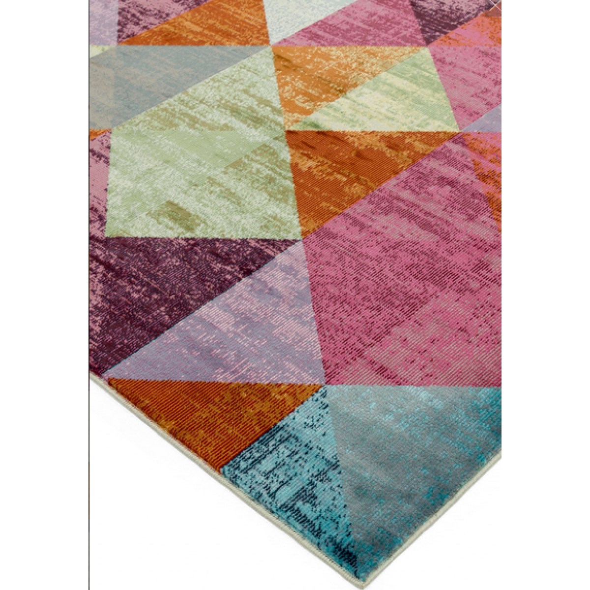 Tapis salon et chambre moderne tissé plat EMILIO HARLEQUIN multicolore, NOVATREND