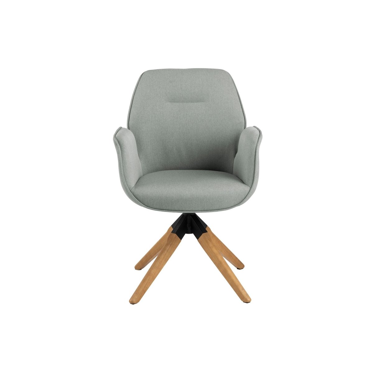 Fauteuil de salle à manger tissu et bois clair - RUBEN gris, HELLIN, DEPUIS 1862