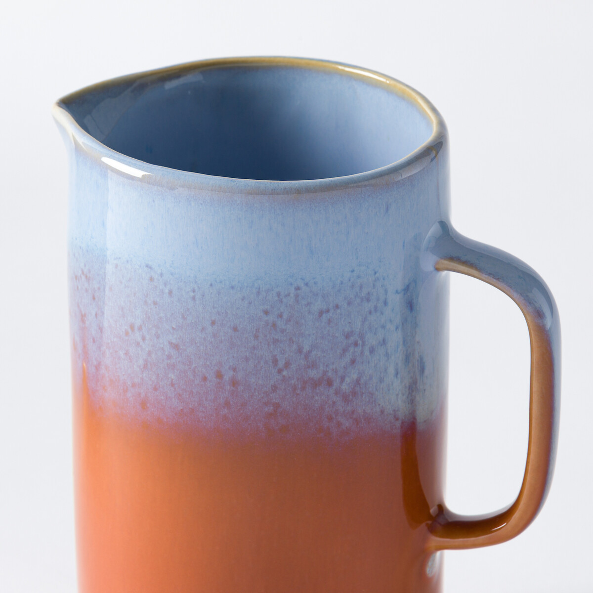 Carafe en grès émail réactif, Ikora bleu/orange, LA REDOUTE INTERIEURS