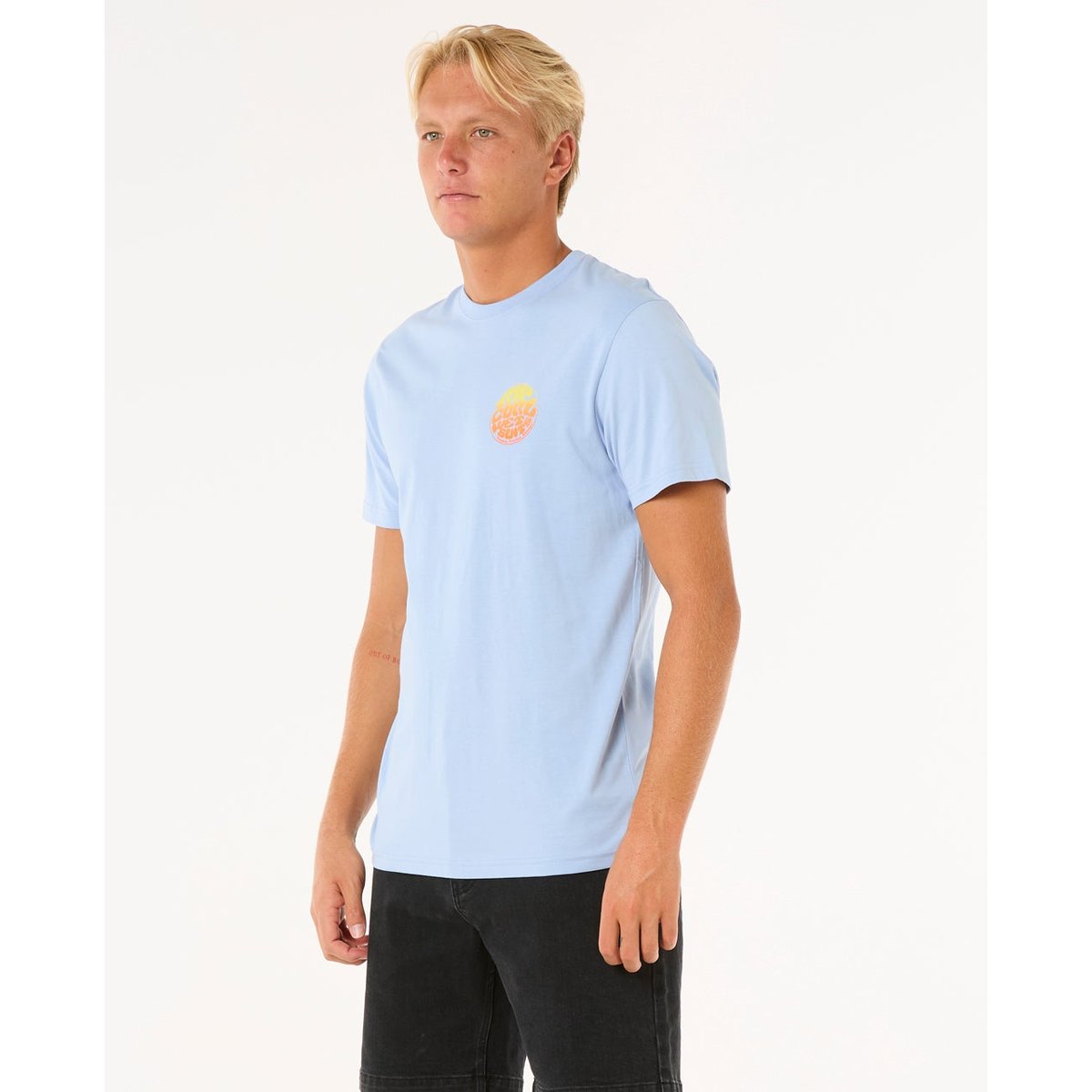 T-shirt WETTIE PASSAGE ICON TEE bleu glacier, RIP CURL
