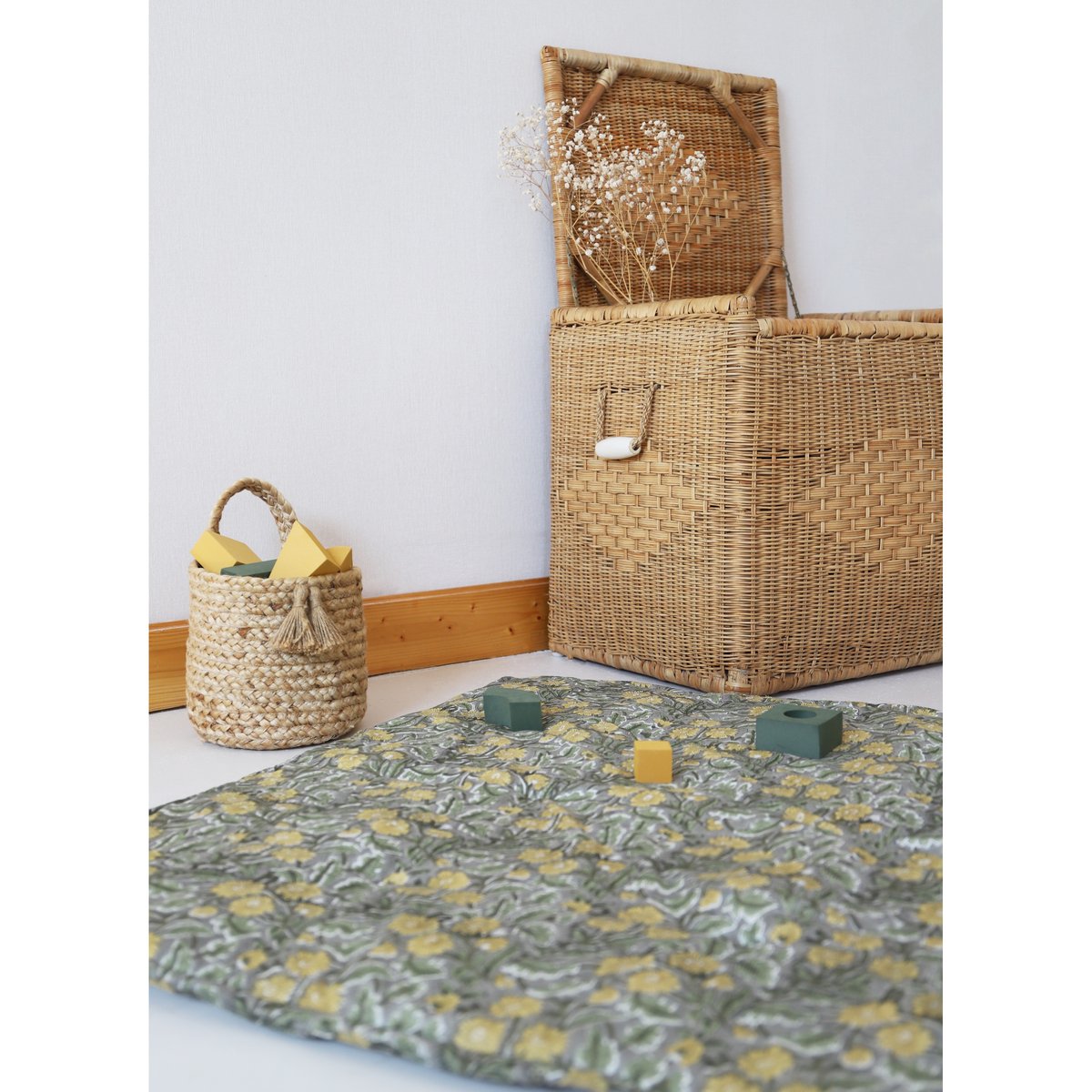Tapis de repos bébé bohème FIDELIA multicolore, NATTIOT