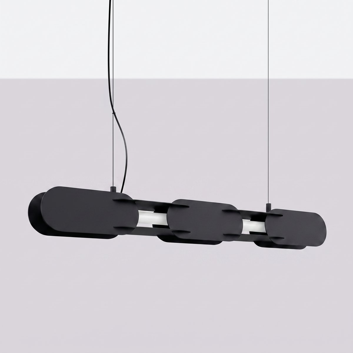Suspension Acier Noir LED 1 Chain noir, EDEN
