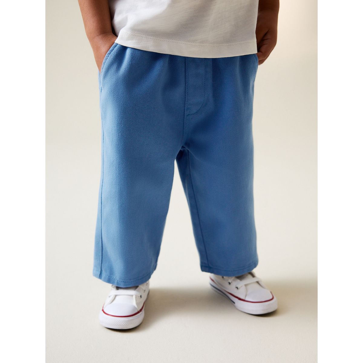 Pantalon large à enfiler bleu, NEXT