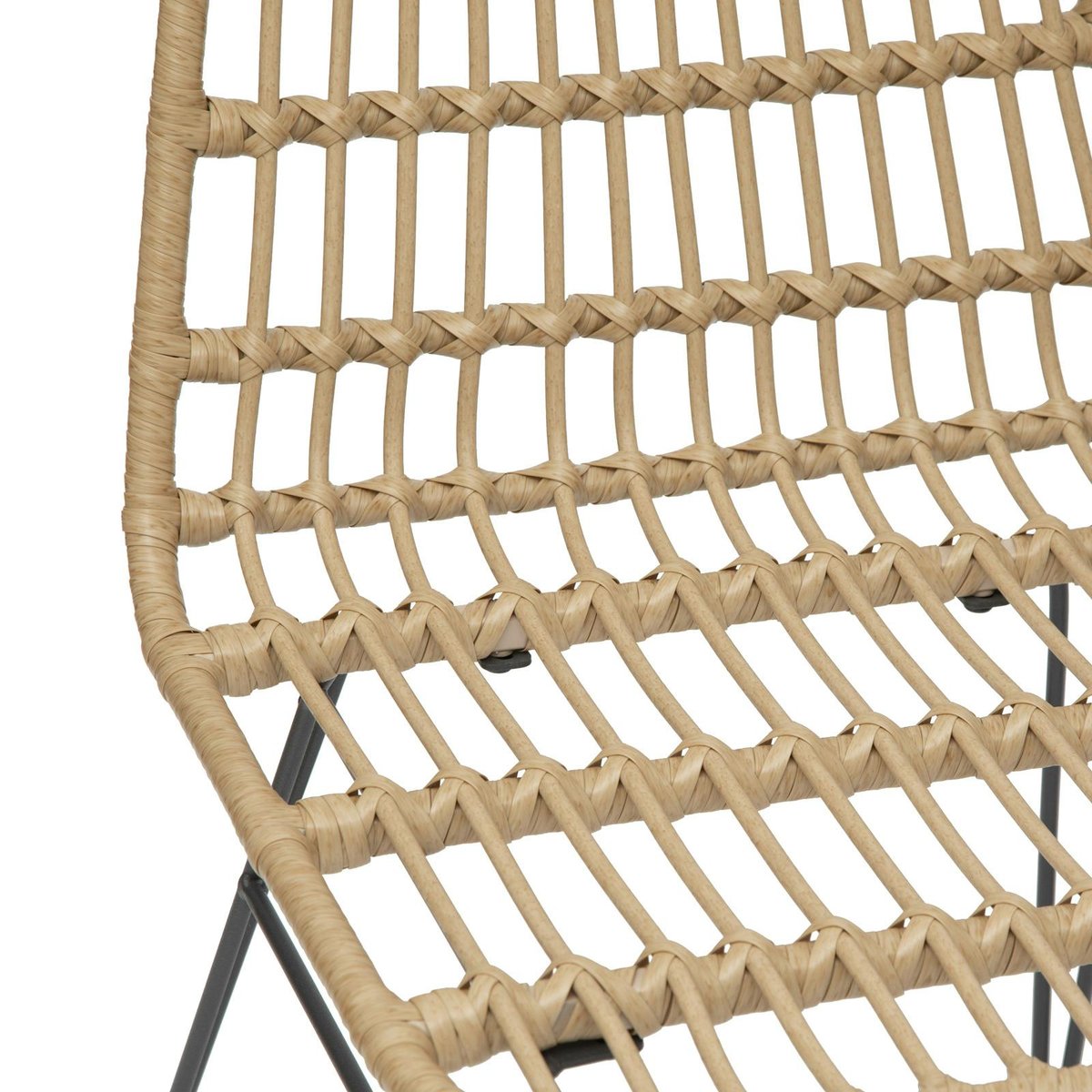Chaise en rotin synthétique (lot de 2) GRENADE beige, PIER IMPORT