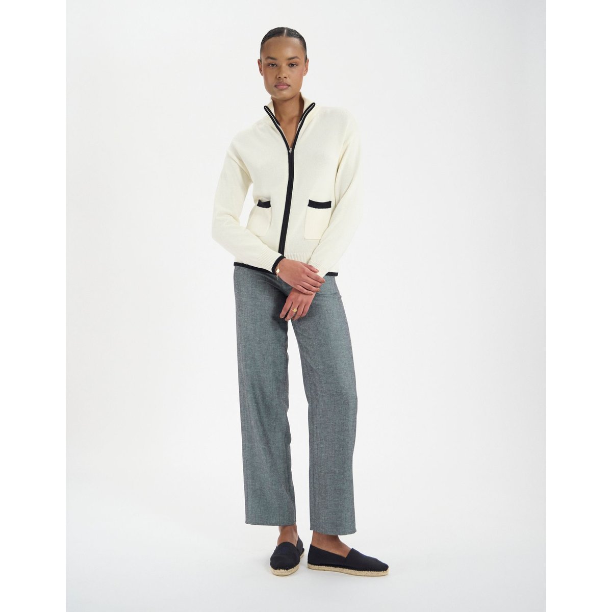 Cardigan Atticus en coton écru ecru, INES DE LA FRESSANGE PARIS