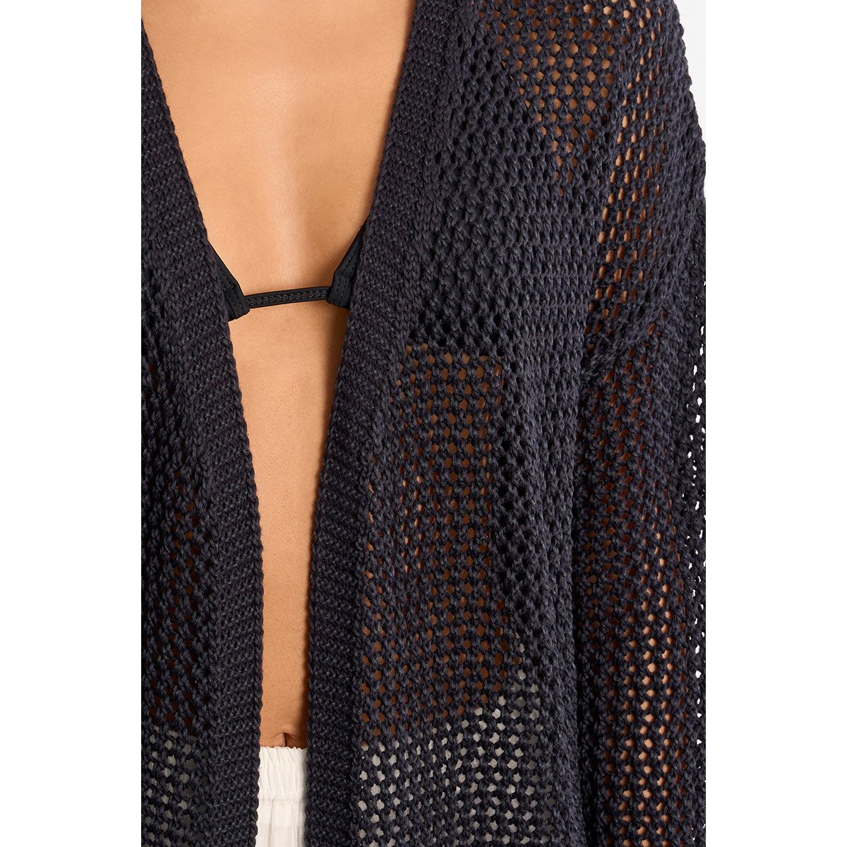Gilet en maille ajourée navy blue, LILI SIDONIO