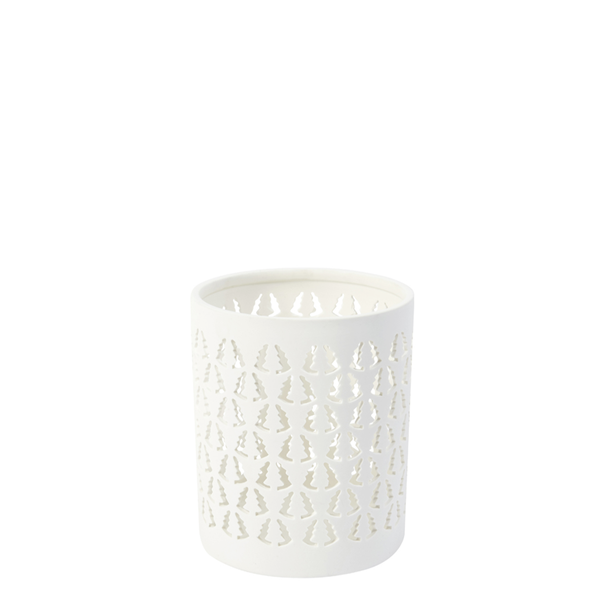 Photophore de noël décoratif en céramique H13 NOËL blanc, SIA DECO