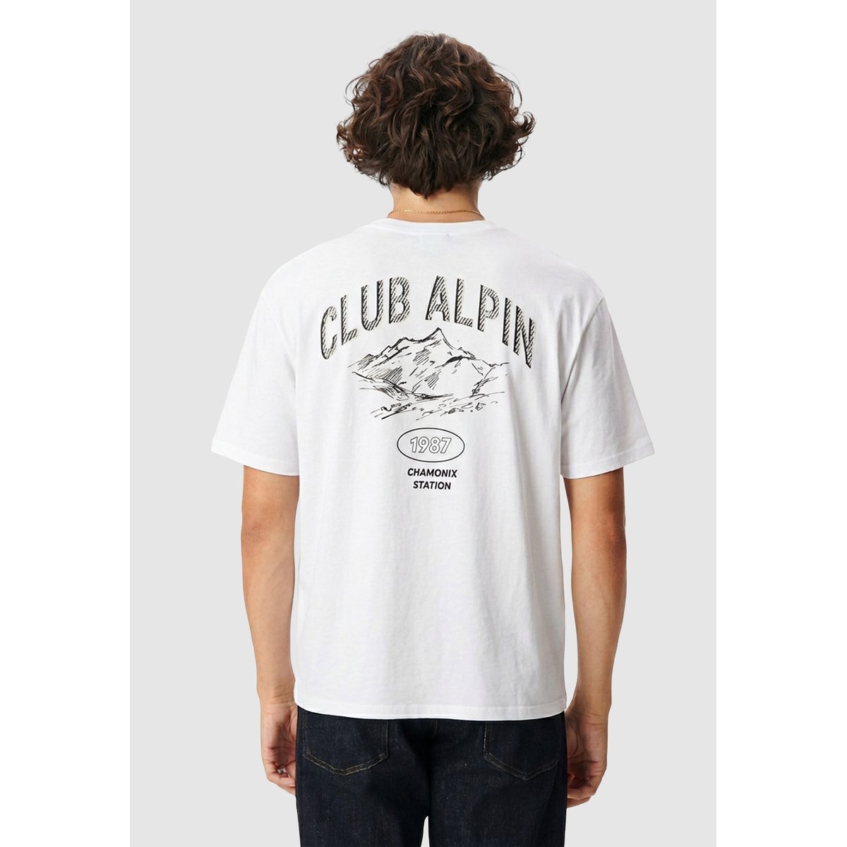 Tee-shirt visuel montagne ABSOLUTE DRY blanc, IKKS