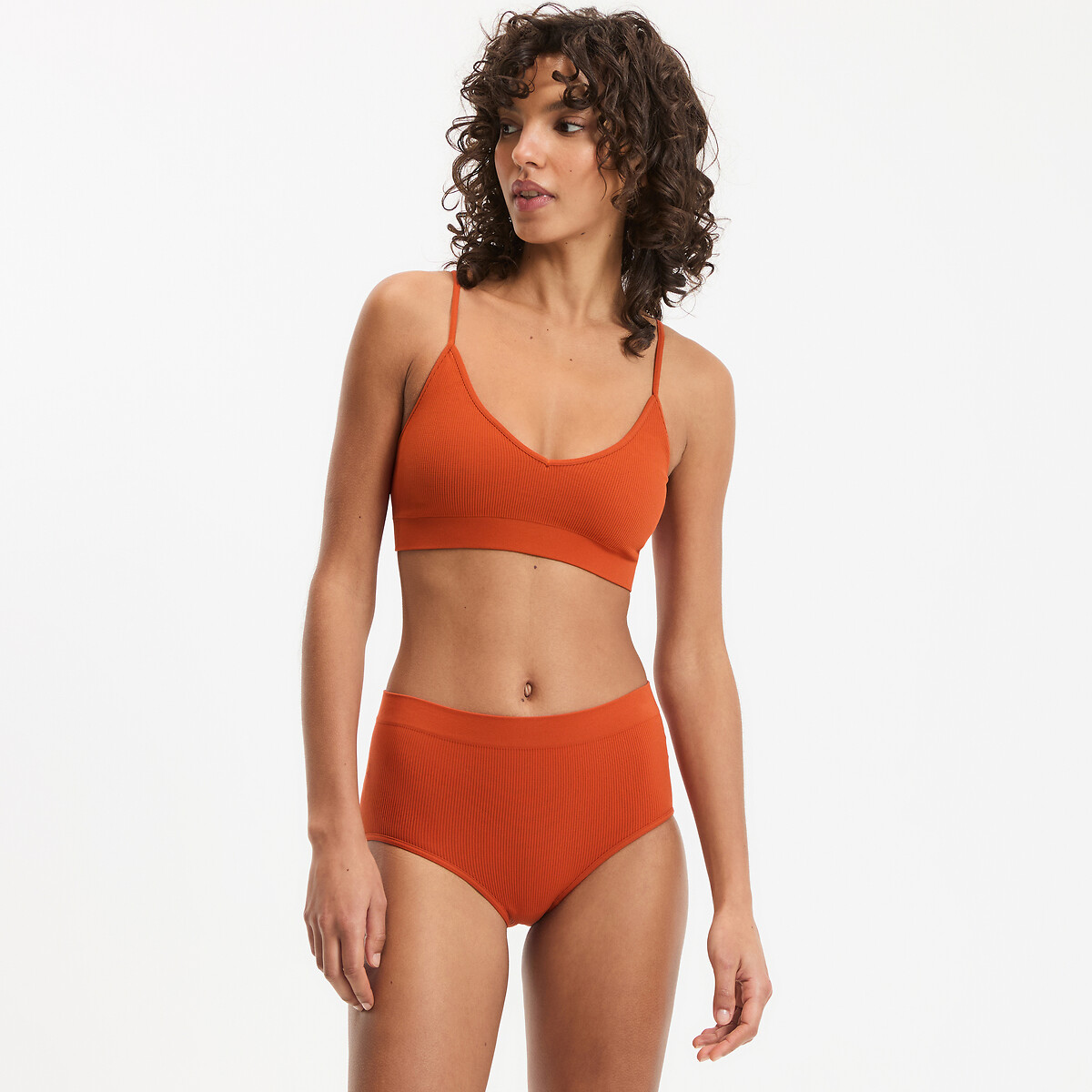 Shorty sans couture stretch ALOIS terracotta, LA REDOUTE COLLECTIONS