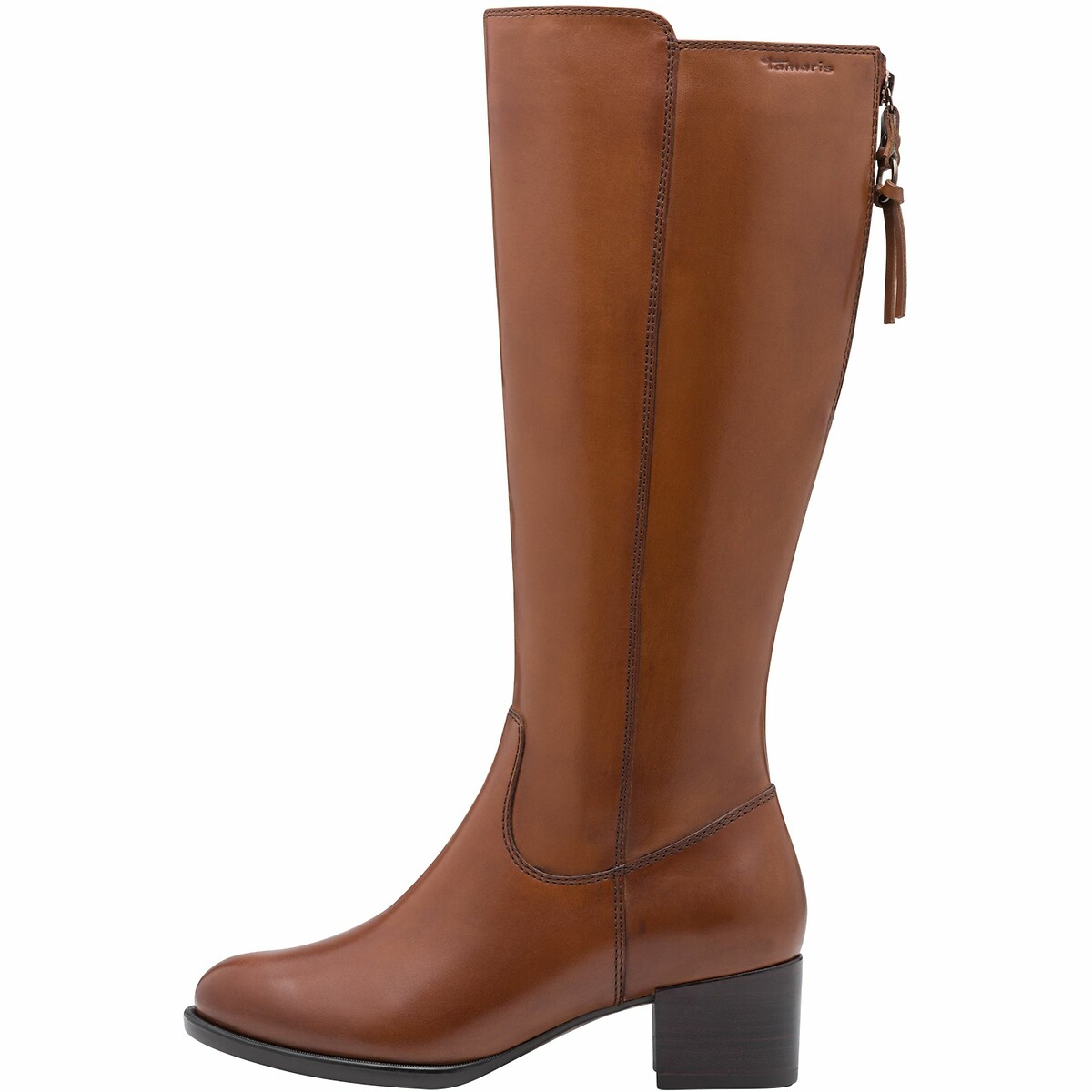 Bottes à talon cognac, TAMARIS