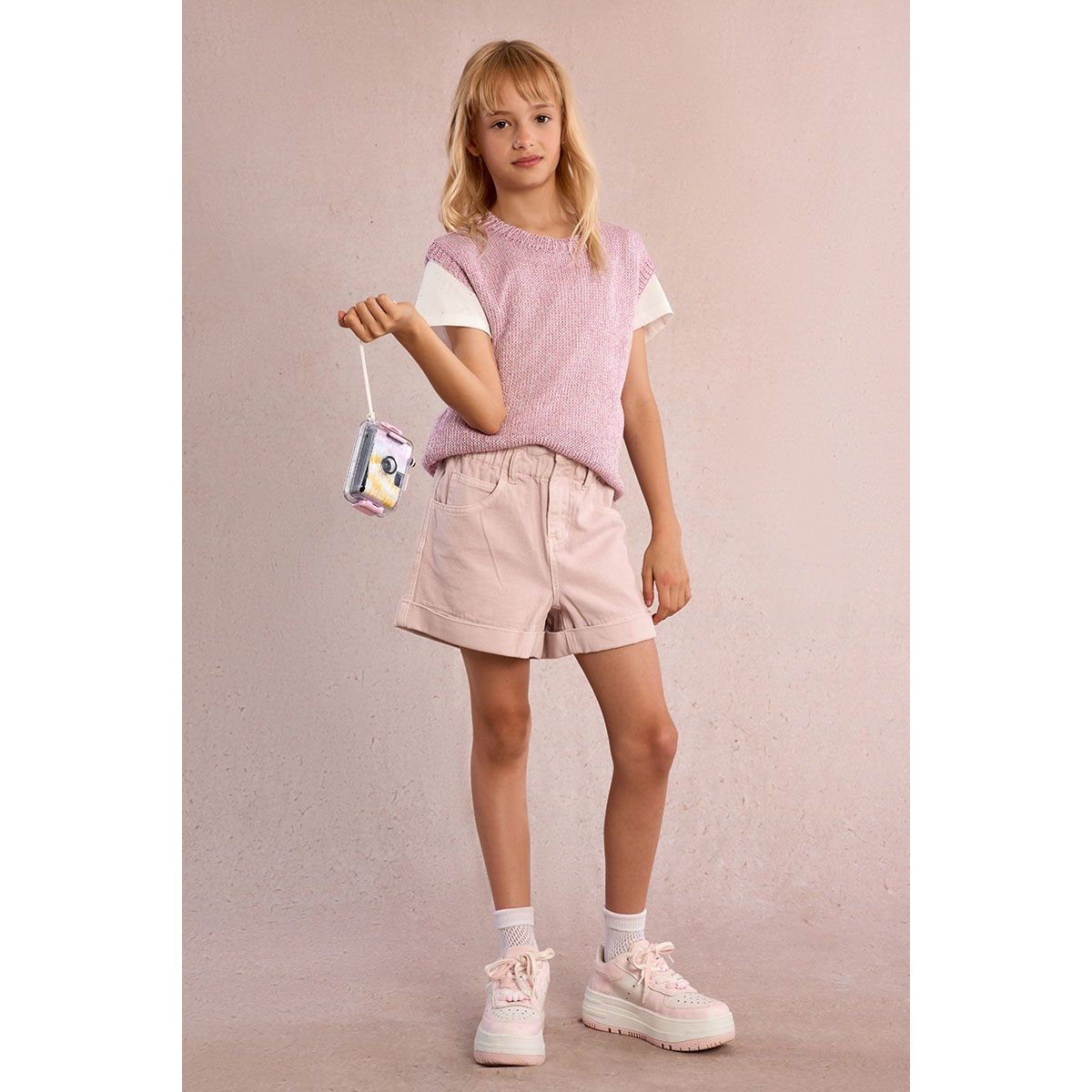 Pull en maille, sans manches rose, MOLLY BRACKEN GIRL
