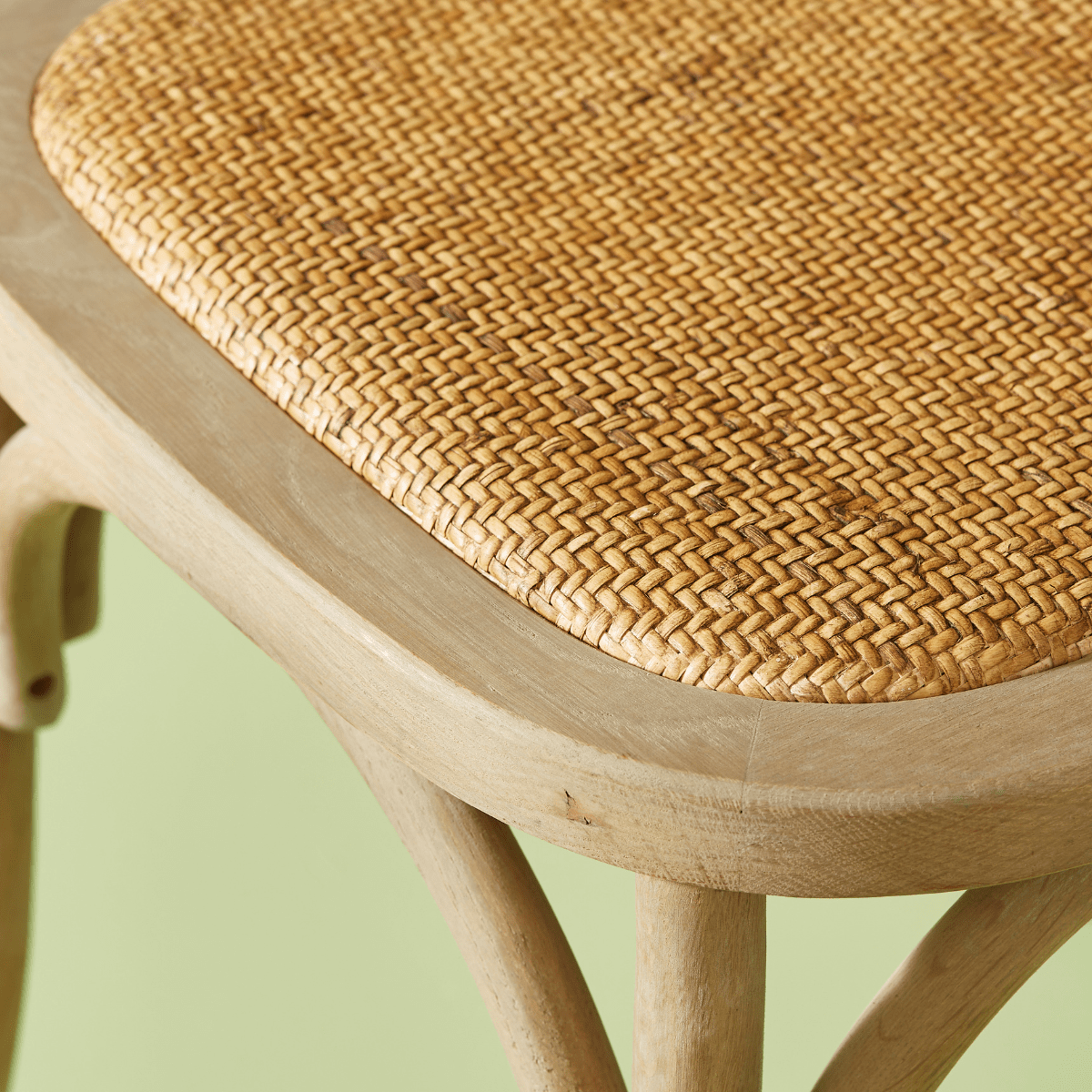 Lot de 2 fauteuils bridge en bois massif et cannage L62 cm - BISTROT bois clair, SIGNATURE