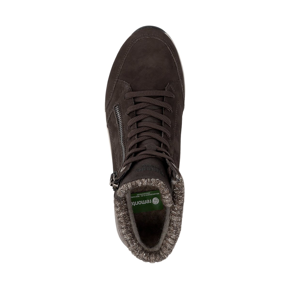 Basket Montante Cuir Castor marron/beige, REMONTE