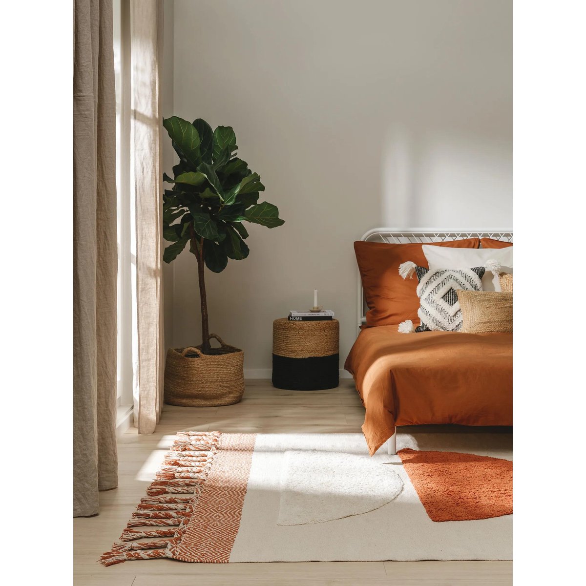 Tapis en coton fait main GIBSON orange, BENUTA
