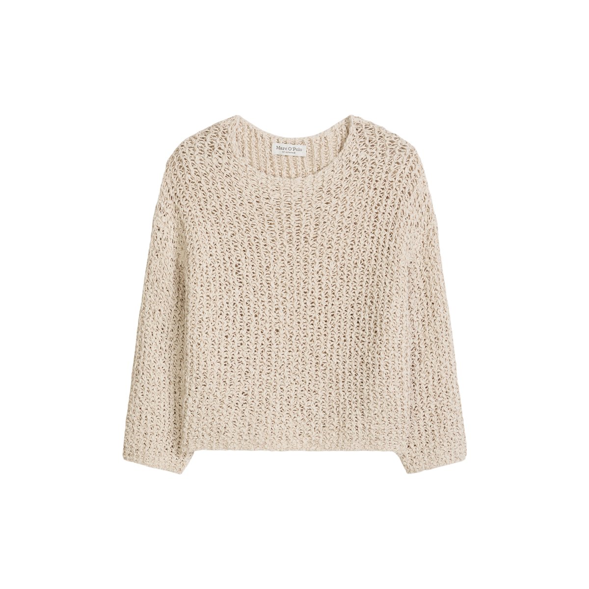 Pull loose cropped en coton organique mélangé Club gris clair, MARC O'POLO
