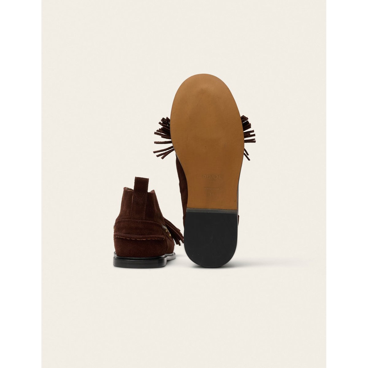 Bottines à lacets MARA suède chocolat, ODAJE