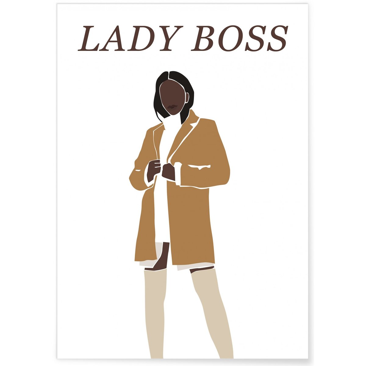 Affiche Lady Boss 1 blanc, L'AFFICHERIE