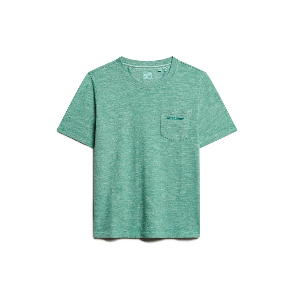 T-shirt surteint à logo Essential vert marine, SUPERDRY