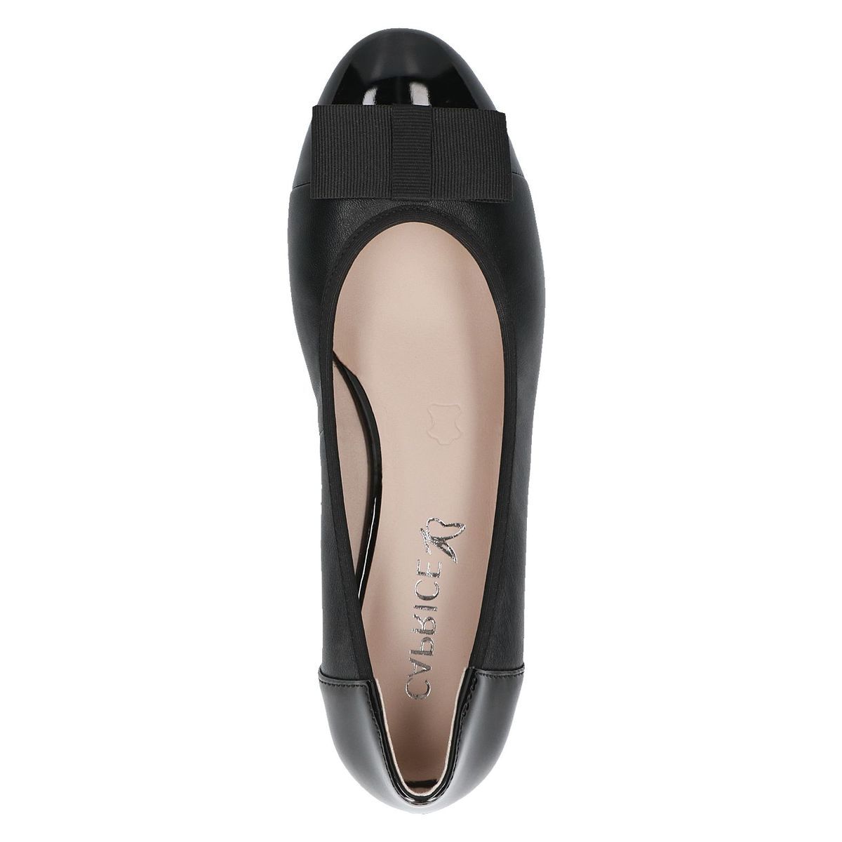 Escarpin talon bloc noir zèbre, CAPRICE