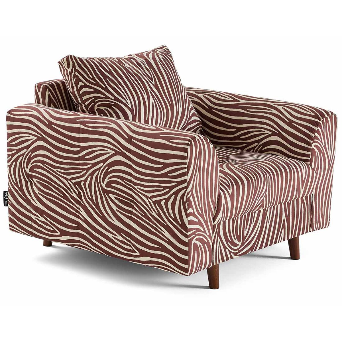 Fauteuil - RUNE marron / blanc, BEST MOBILIER